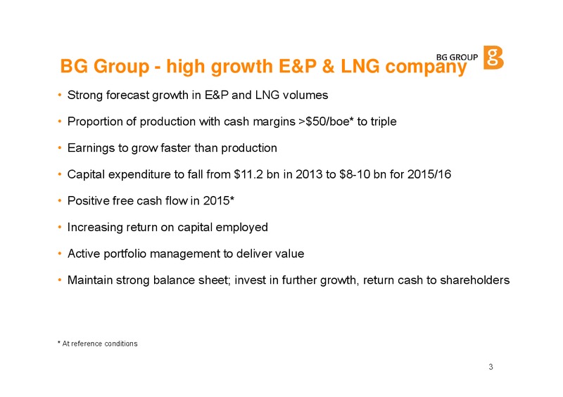 BG Group Investor update December 2014 – BG Group – slide 2