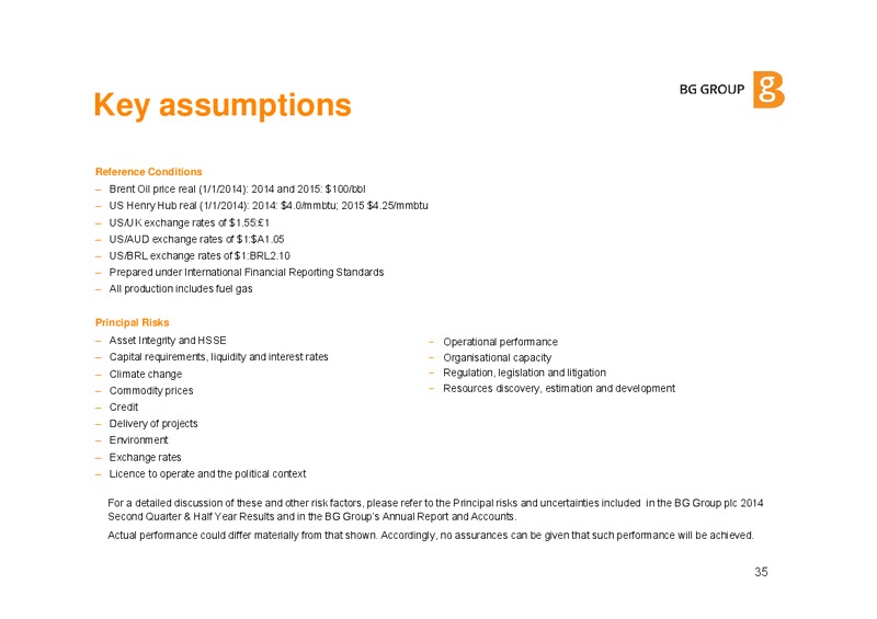BG Group Investor update December 2014 – BG Group – slide 34