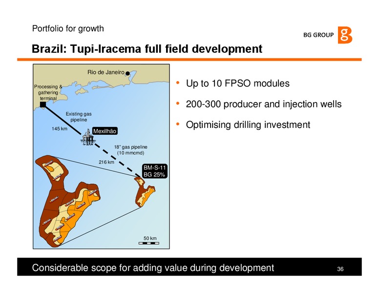The Integrated Gas Major – BG Group – slide 36