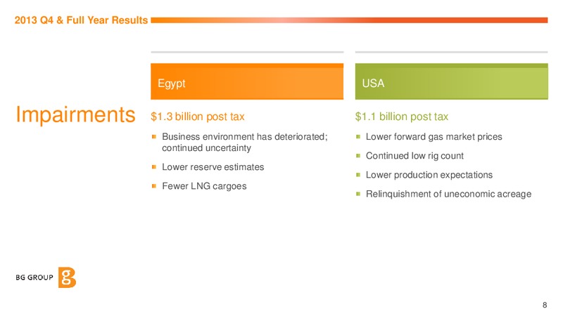 Q4 & FY 2013 Results Presentation – BG Group – slide 7