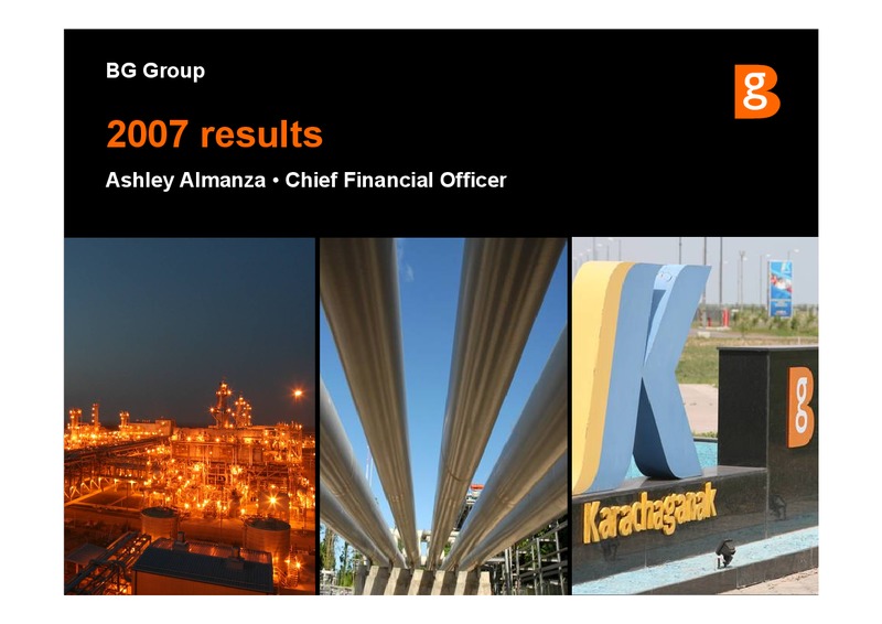 The Integrated Gas Major Presentation – BG Group – slide 12
