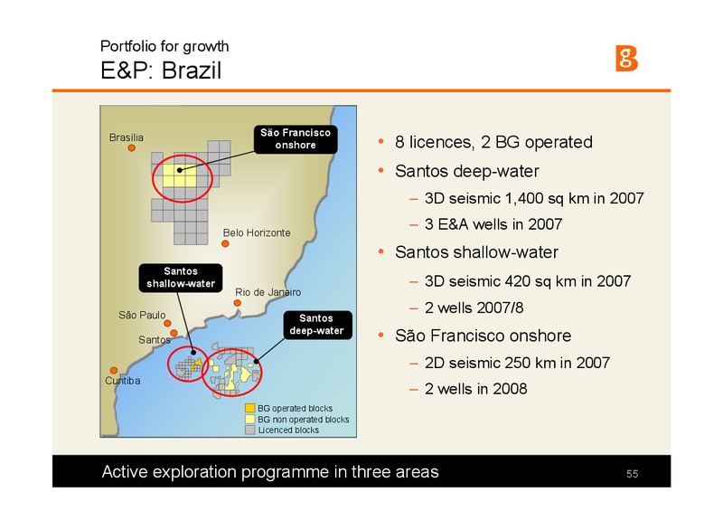 The Integrated Gas Major Presentation – BG Group – slide 54
