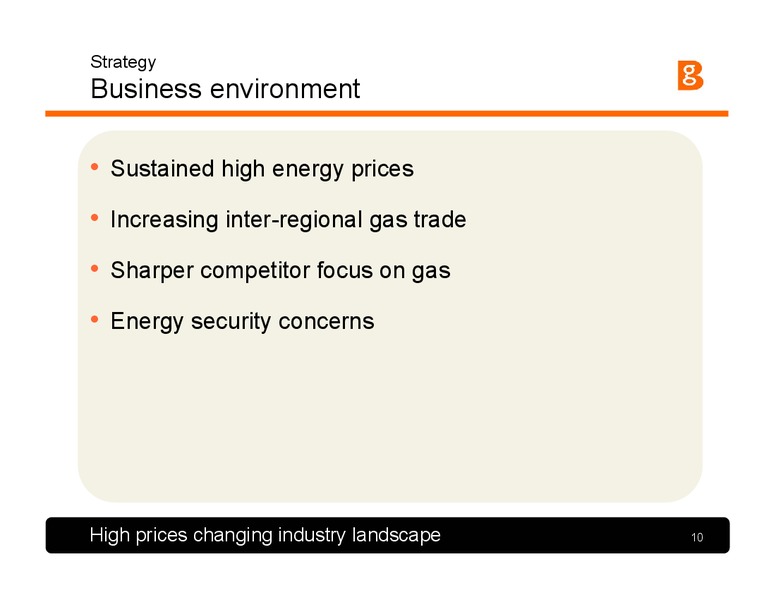 The Integrated Gas Major – BG Group – slide 9