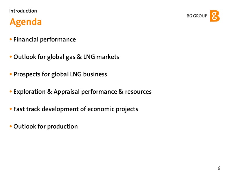 February 2012 Strategy Update – BG Group – slide 6