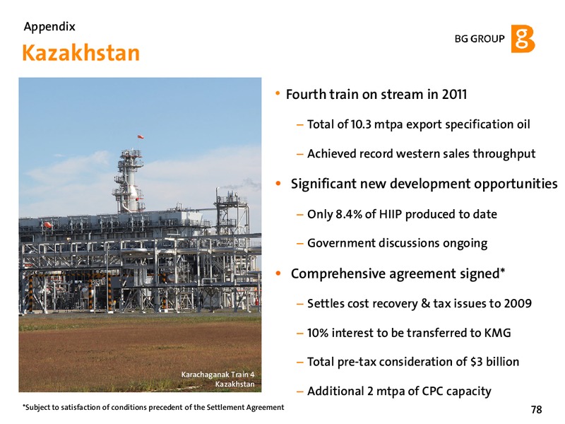 February 2012 Strategy Update – BG Group – slide 77