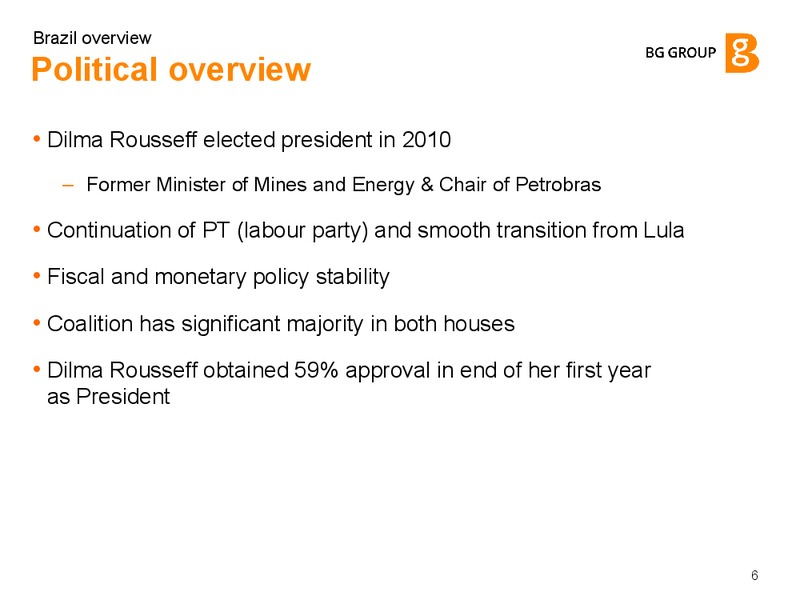 Brazil Overview – BG Group – slide 5