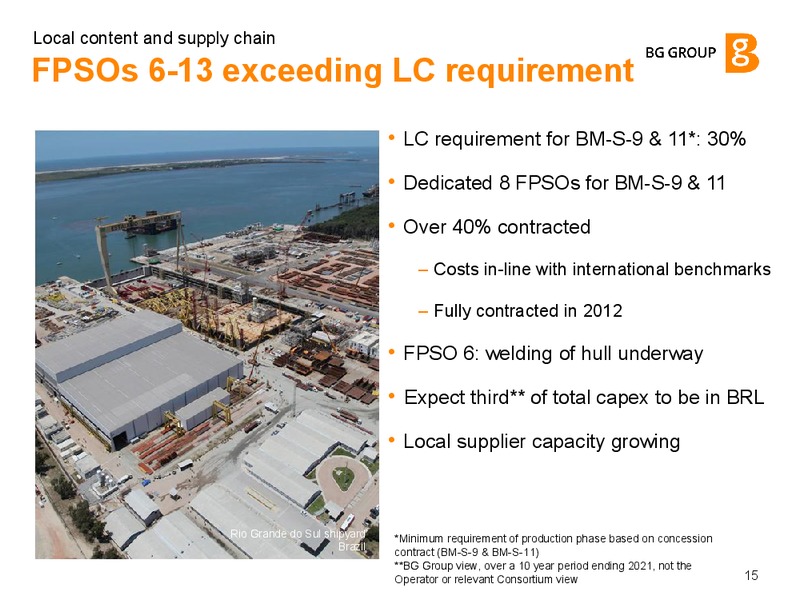 Local Content and Supply Chain – BG Group – slide 14