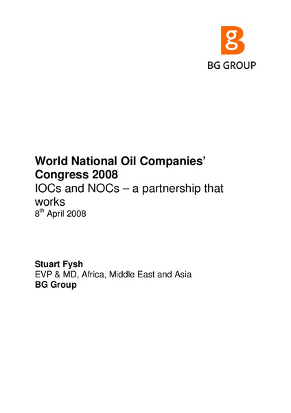 World National Oil Companies Congress – BG Group – slide 13