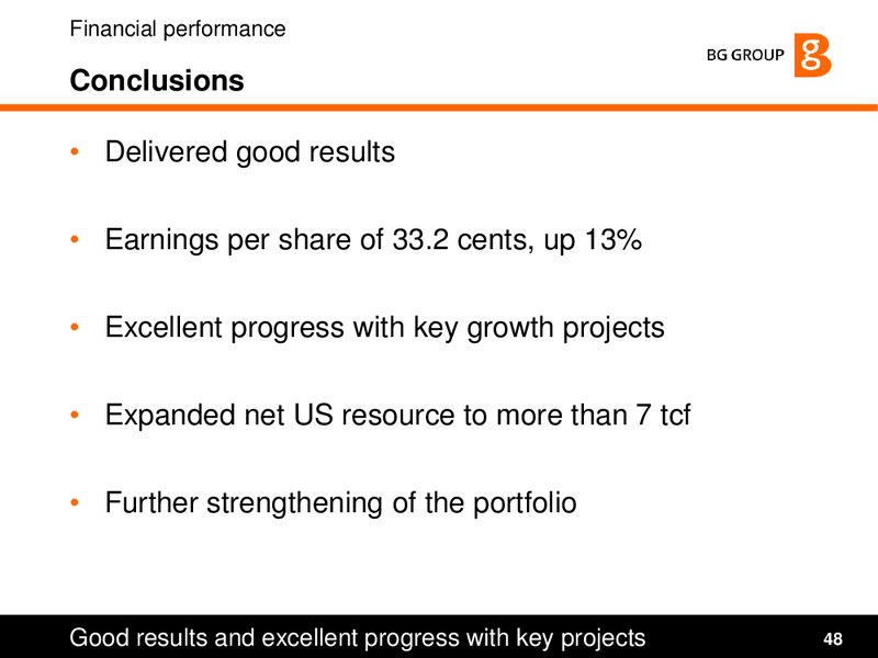 Strategy and Q1 2010 Results Presentation – BG Group – slide 48