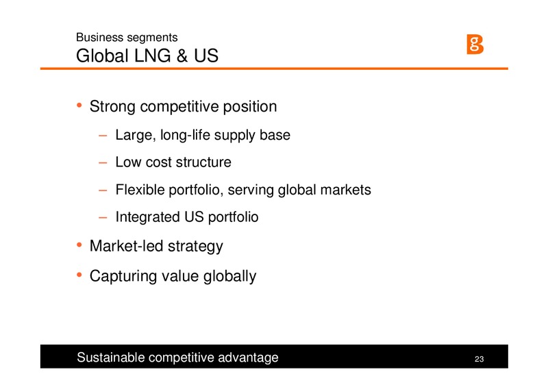 Strategy and Q1 Results 2008 – BG Group – slide 23
