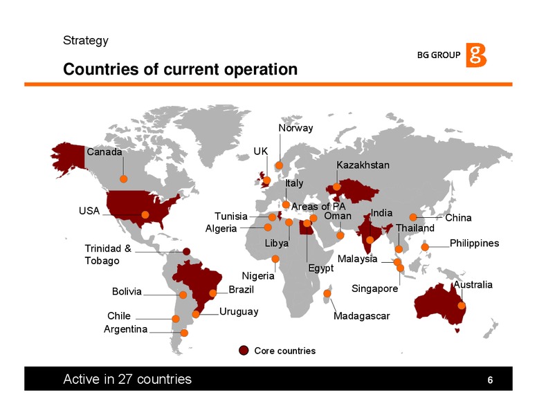 Strategy Q1 2009 Results – BG Group – slide 6