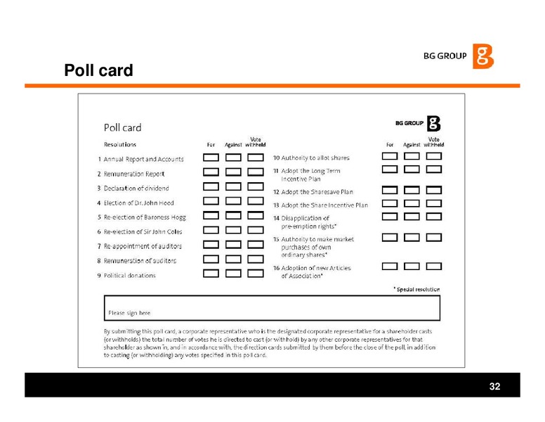 Annual General Meeting – BG Group – slide 31