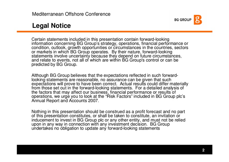 Mediterranean Offshore Conference – BG Group – slide 9