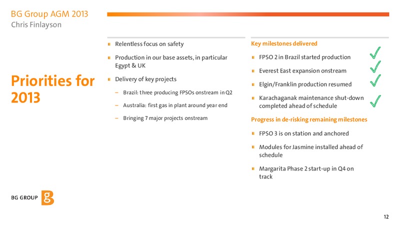 Annual General Meeting – BG Group – slide 11