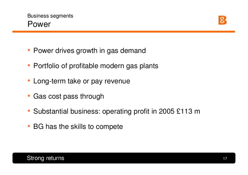 Strategy and First Half Results Presentation – BG Group – slide 16