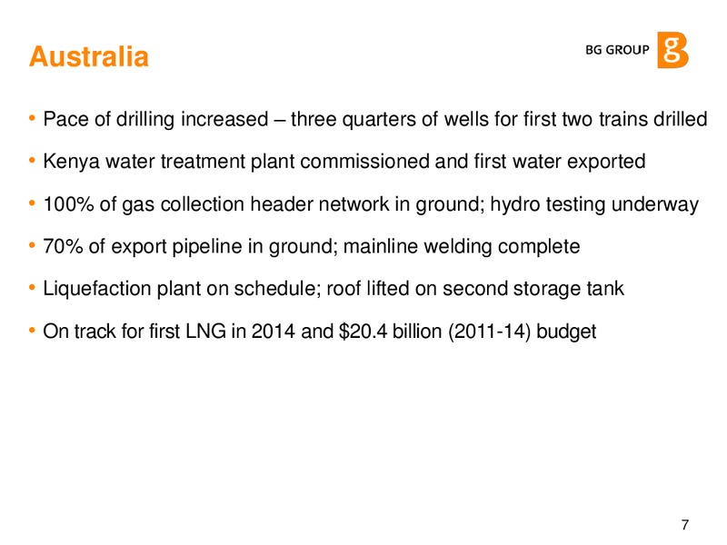 Q2 2013 Results Presentation – BG Group – slide 6