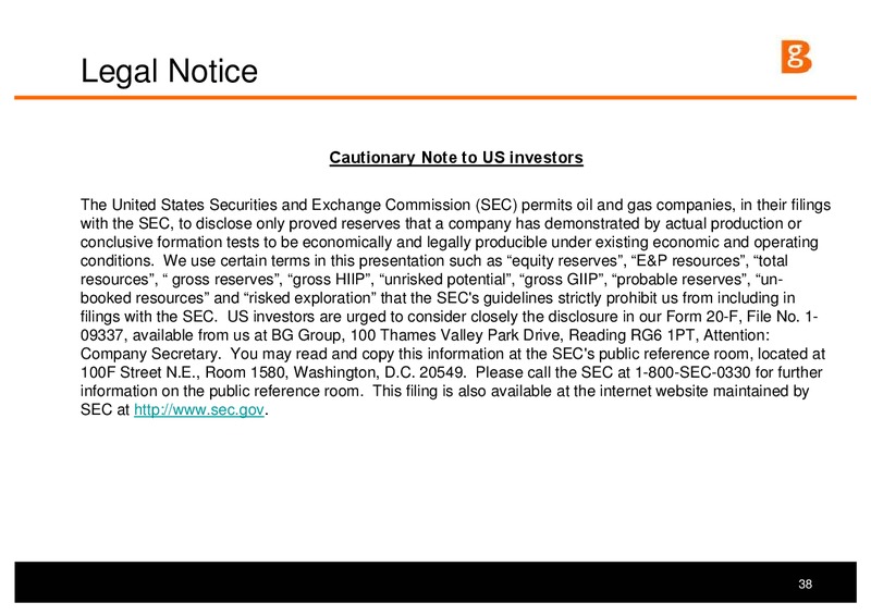 Strategy and 1H Results Presentation – BG Group – slide 37