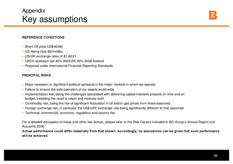 Strategy and 1H Results Presentation – BG Group – slide 38