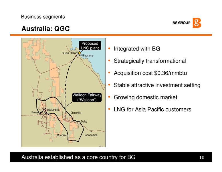 Strategy and H1 Results Presentation – BG Group – slide 13