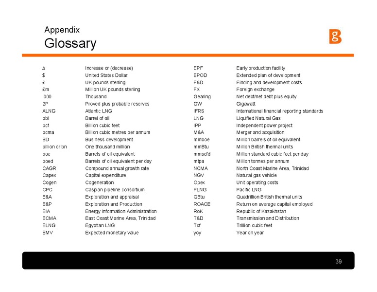 Q3 2005 Results and Strategy Presentation – BG Group – slide 38