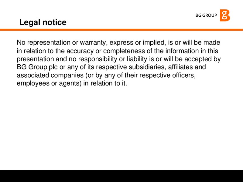 Unconventional Gas – BG Group – slide 2