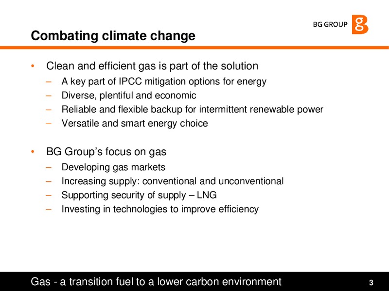 Unconventional Gas – BG Group – slide 3