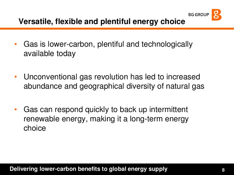 Unconventional Gas – BG Group – slide 8