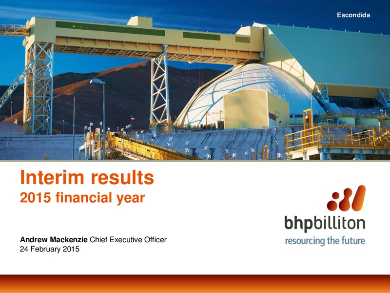 INVESTOR PRESENTATION – BHP Billiton Limited – slide 2