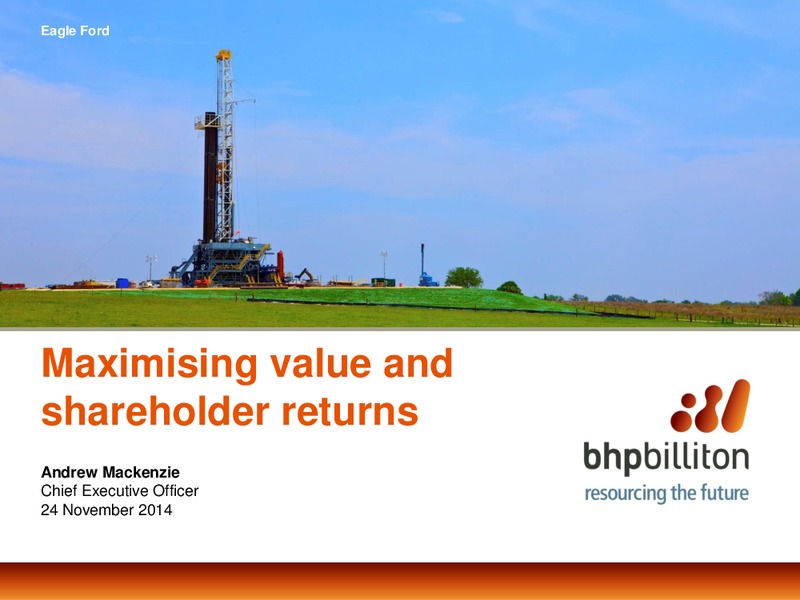 November 2014 Investor Presentation – BHP Billiton Limited – slide 3