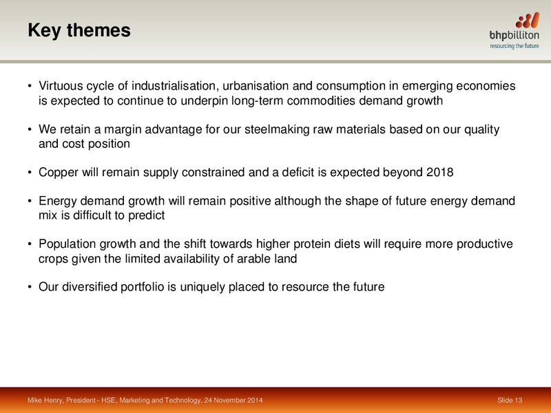 November 2014 Investor Presentation – BHP Billiton Limited – slide 36