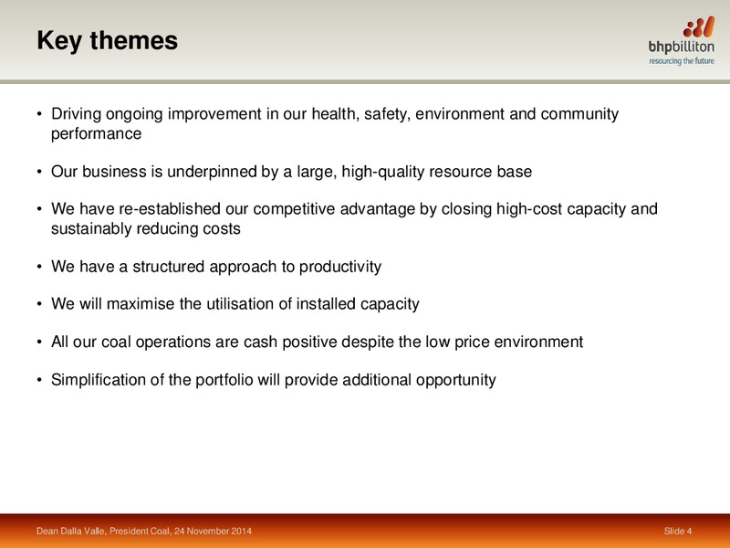 November 2014 Investor Presentation – BHP Billiton Limited – slide 39
