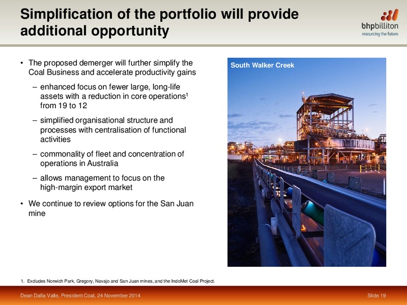 November 2014 Investor Presentation – BHP Billiton Limited – slide 54