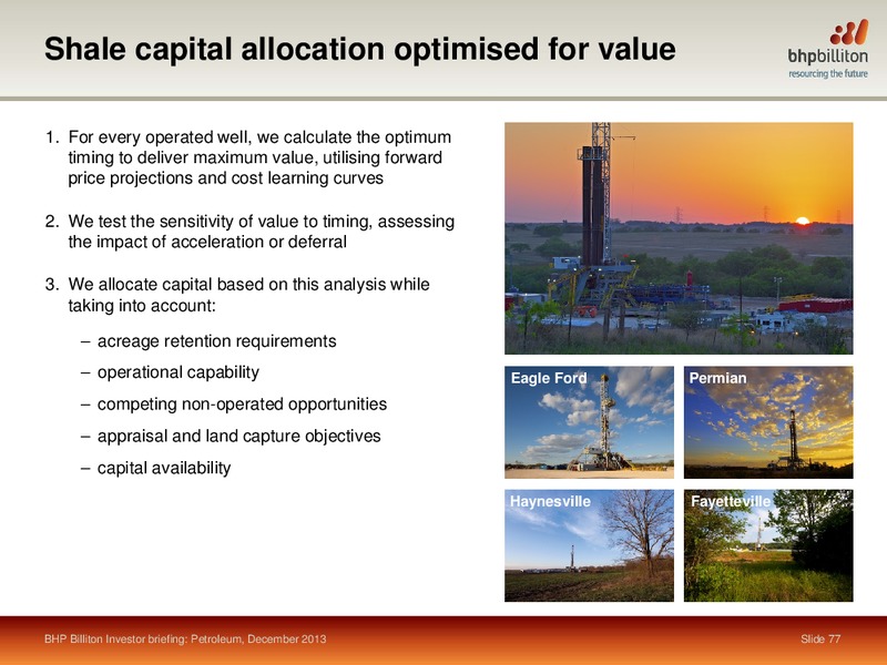 INVESTOR BREIFING 2013 – BHP Billiton Limited – slide 71