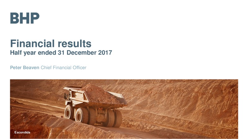 Half Year Financial Results – BHP Billiton Limited – slide 6