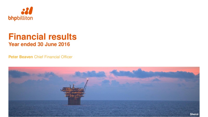 Year Ended June 30 Financial Results – BHP Billiton Limited – slide 6