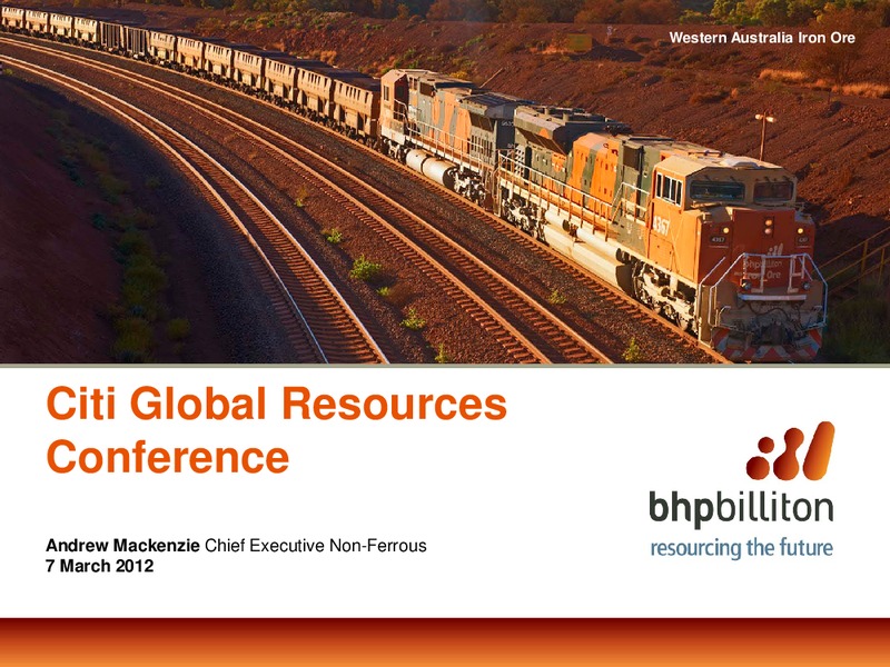 Presents at Citis Global Resources Conference – BHP Billiton Limited – slide 1