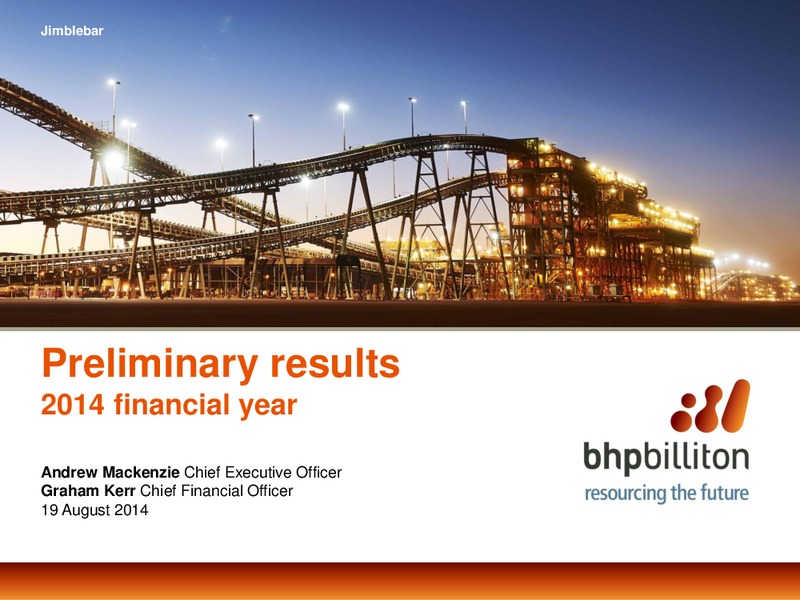 October 2014 Earnings Call – BHP Billiton Limited – slide 1