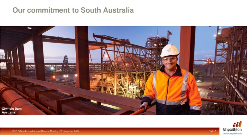 November 2014 Shareholder Analyst Call – BHP Billiton Limited – slide 5