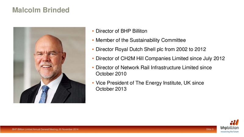 November 2014 Shareholder Analyst Call – BHP Billiton Limited – slide 7