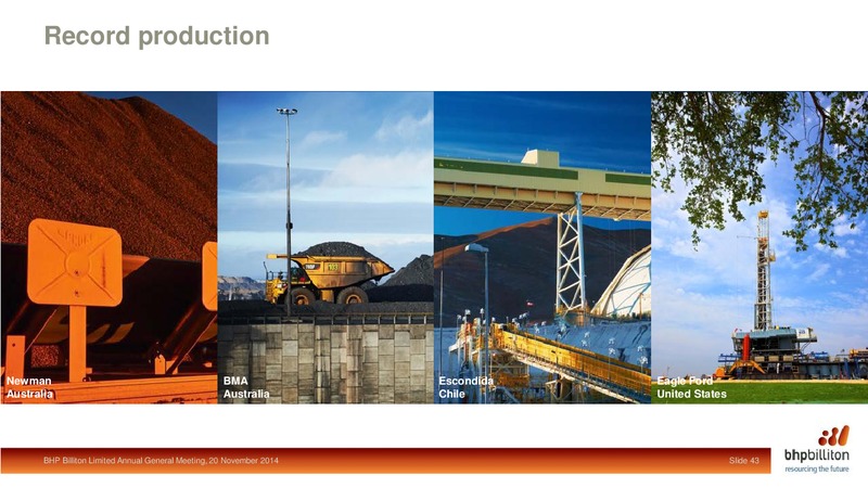 November 2014 Shareholder Analyst Call – BHP Billiton Limited – slide 41