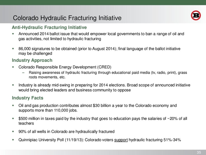 HOWARD WEIL 42ND ANNUAL ENERGY CONFERENCE – Bill Barrett Corp. – slide 34
