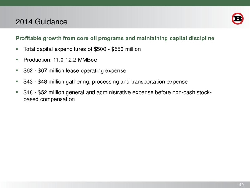 HOWARD WEIL 42ND ANNUAL ENERGY CONFERENCE – Bill Barrett Corp. – slide 39