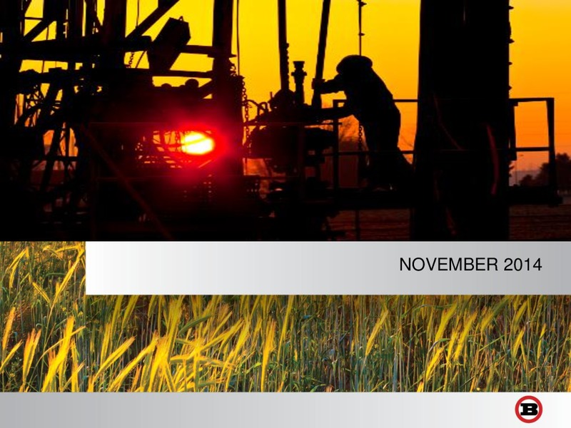Investor Presentation – Bill Barrett Corp. – slide 1