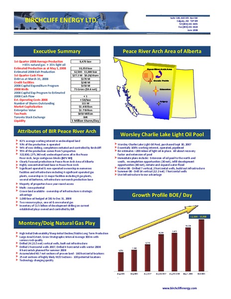 Investor Presentation – Birchcliff Energy Ltd. – slide 1