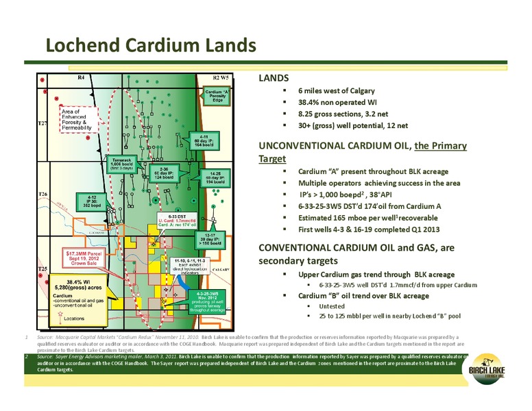 INVESTOR PRESENTATION – Birch Lake Energy Inc. – slide 7