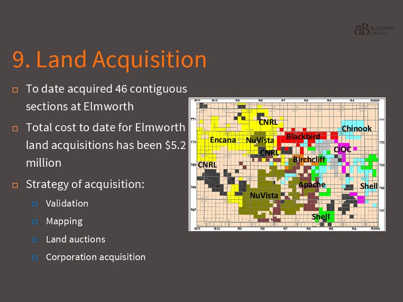 INVESTOR PRESENTATION – Blackbird Energy Inc. – slide 34
