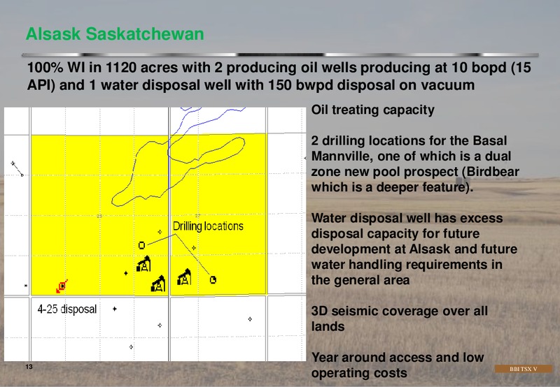 Investor Presentation – Blackbird Energy Inc. – slide 13