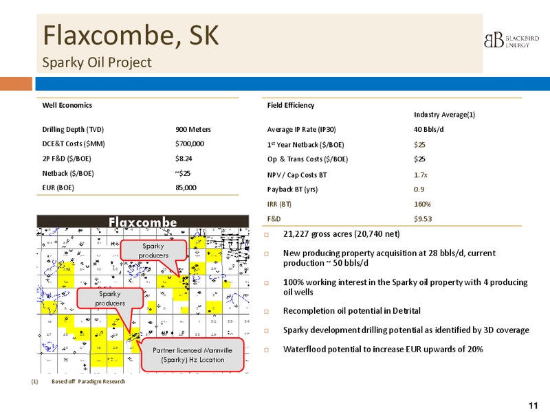 Q4 2013 CORPORATE PRESENTATION – Blackbird Energy Inc. – slide 10