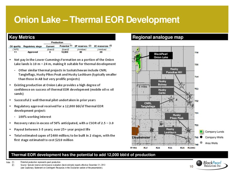 CORPORATE PRESENTATION – Blackpearl Resources, Inc. – slide 9