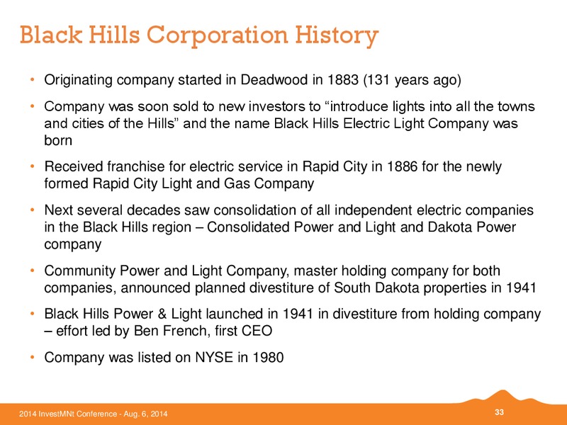 Investment Conference – Black Hills Corporation – slide 32